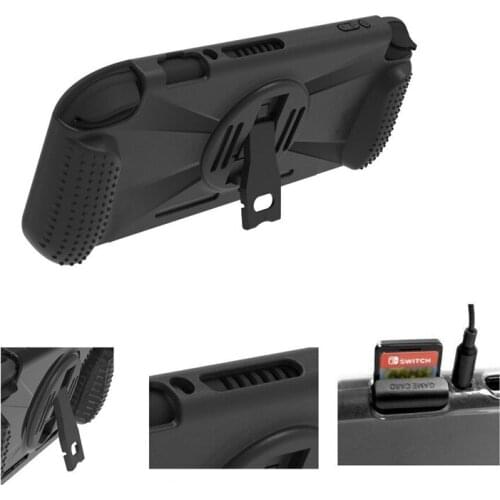TPU Bracket Protection Shell Case for Switch Lite Host with Double Card Slot Design Protective Cover for Switch Lite