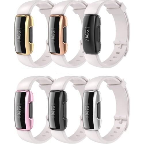 TPU Soft Shell Glass Screen Protector Smartband Case Frame For Fitbit inspire 2 Band Protective Bumper Cover inspire2 Accessory