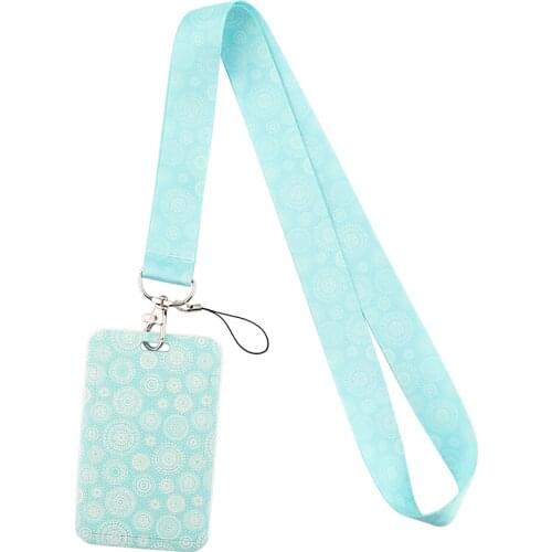 1pcs ZF2962 Bohemian Style Blue Neck Strap Lanyard For Keys ID Card Gym Mobile Phone Straps USB Badge Holder DIY Hang Rope