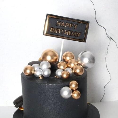 10pcs Ball Cake Topper Creative Cupcake Insert Card Flags Baby Cake Decoration