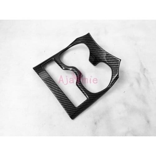 2014-2017 Interior Water Cup Holder Cover Trim Overlay Carbon Fiber 1 pcs Chrome Car Styling For Nissan X-trail Accessories