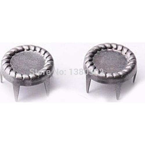 50pcs/lot Gray Color 12*7mm Garment Rivets Claw Nail Stud Punk Rock Spike Leather Craft