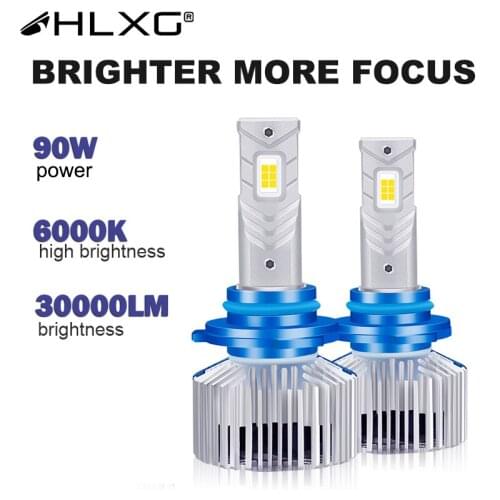 HLXG h7 LED H11 H8 H9 luces H4 led 9005 9006 HB4 headlight 30000LM 6000K bulb luz h7 led lamp lampada HB3 auto led car Light 12V