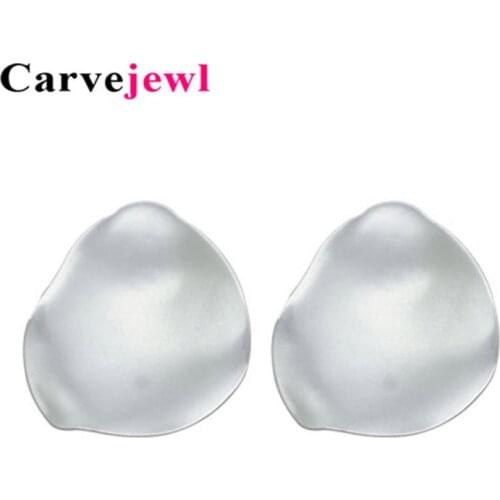 Carvejewl big stud earrings irregular round big earrings for women jewelry matte gold matte silver color girl gift hot sale stud