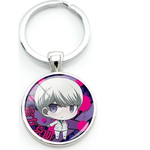 TAFREE Danganronpa Trigger Happy Havoc Keychains Glass Cabochon PUZ AVG PSP PS4 Game Theme Jewelry Key Holders