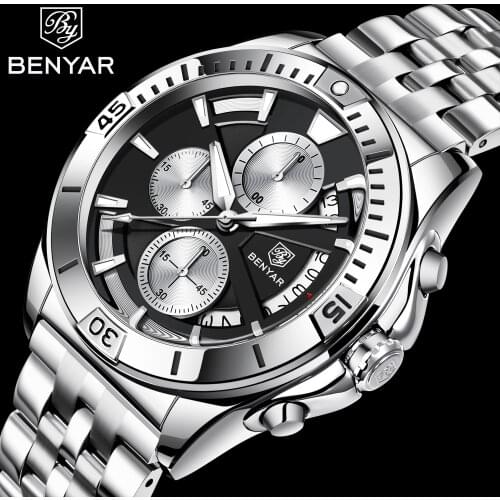 Top Luxury Brand Mens Watches New Fashion Wrist Watches Men Multifunction Waterproof Chronograph Watch Relogio Masculino