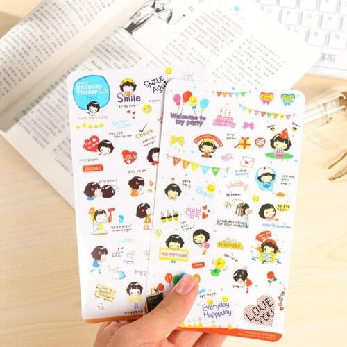 DL Korean stationery Japanese MOMOI second season transparent lovely hand account DIY photo album sticker 10 Exquisite