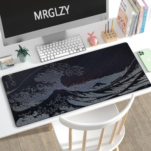 Ukiyo-e Huge Waves Multi-size XXL Art Mouse Pad Large Bule Mousepads Gaming Accessoroes Laptop Gamer Mechanical Keyboard DeskMat