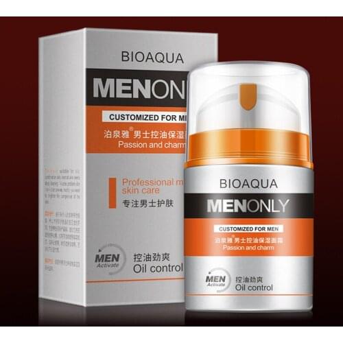 BIOAQUA Skin Care Men Deep Moisturizing Oil-control Face Cream Hydrating Anti-Aging Anti Wrinkle Whitening Day Cream 50g