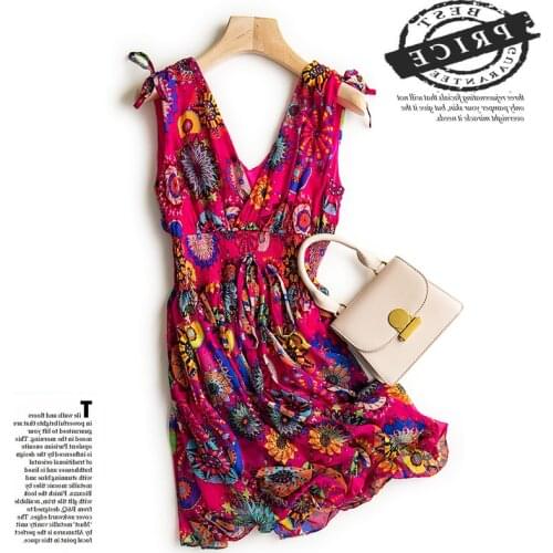 Summer Woman Sexy Dress Real Silk Ladies Dresses Women Clothes 2021 Boho Beach Casual Elegant Short Dress Fashion Vestido