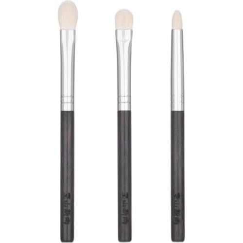 Professional Handmade Makeup Brushes Set 3pcs Soft Saikoho Goat Hair Eye Shadow Blending Brush Ebony Handle Make Up Brush Kit