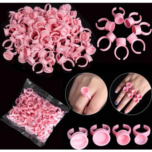 100Pcs Disposable Caps Microblading Pink Ring Tattoo Ink Cup For Women men Tattoo Needle Supplies Accessorie Makeup Tattoo Tools