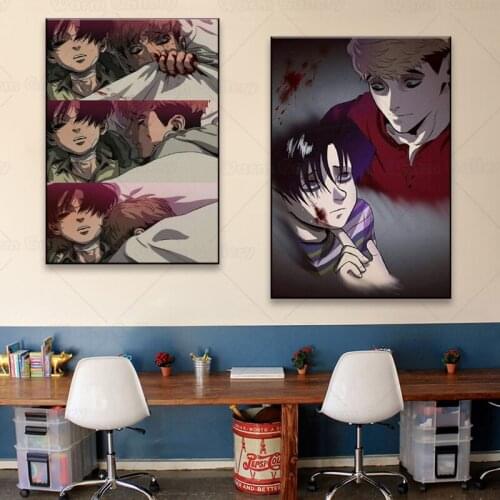Anime Character Killing Stalking Canvas Print Wall Art Painting Poster Frame Board for Office Decor