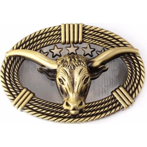 MYMC Bull Head Belt Buckle Handmade Homemade Belt Accessories DIY Waistband Buckle