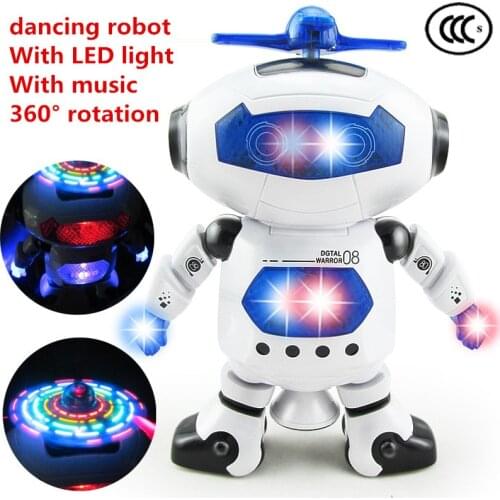 2020 NEW Robot Toy 360° Rotation Smart Robot Children Interactive Toys With Music LED Light Boy Gift Girl Gift