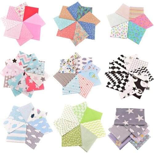 QUANFANG New Printed Twill Cotton Fabric For Patchwork DIY Sewing Quilting Material Cloth Baby Children 20cmx25cm OR 40cmx50cm