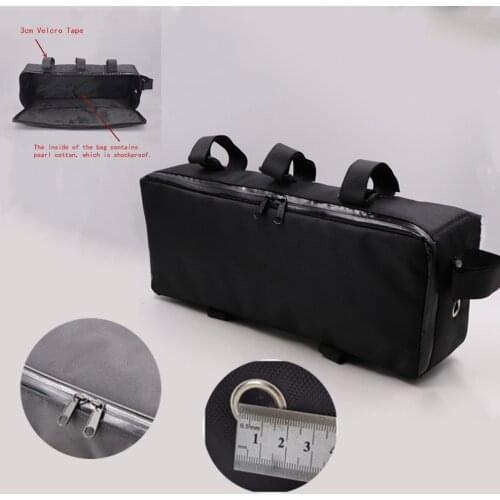 Battery Controller Bag Bicycle Tube Frame Bike Bag Case 18650Battery Li-ion Tool Storage Hang Waterproof for MTB Bike 40x15x10cm