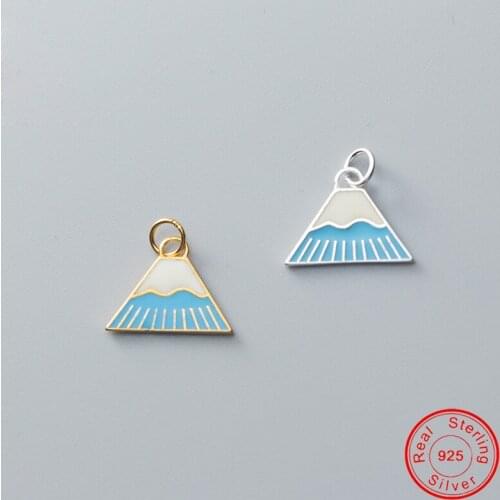 UQBing Real 925 Sterling Silver Enamel Fish Tail Pendant Charm DIY For Women Bracelet Necklace Jewelry Gift