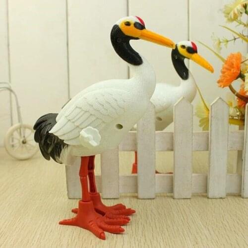 Spring boys toy Winding Toy New Strange Children Toys Realistic Modelling Of Red-crowned Cranes On The Spring Boys Plastic