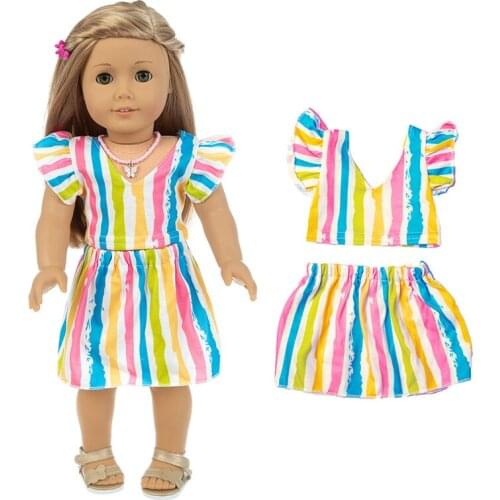 Colorful Grid Dress Clothes fits for American girl 18" american girl doll alexander doll best gift