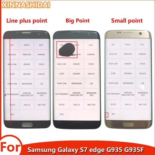 LCD For SAMSUNG Galaxy S7 edge G935 G935F G935FD SM-G935FD Display Touch Screen Digitizer Assembly Replacement With Black dots