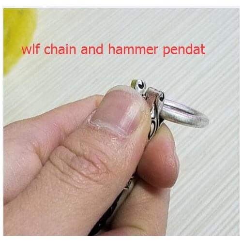 Lanseis 1pcs wolf chain and hammer pendant