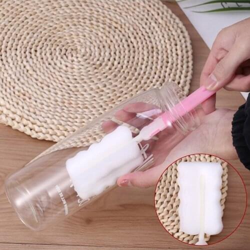 1 Pcs Sponge Cleaning Cup Brush Removable Long Handle Vacuum Cup Milk Bottle Cleaning Tools