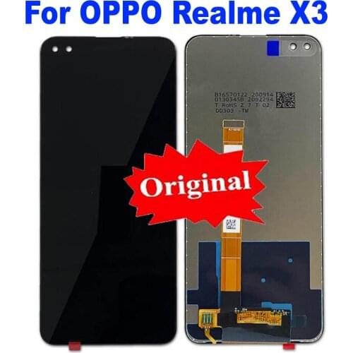 100% Original Working LCD Display Touch Screen Digitizer Assembly Sensor For OPPO Realme X3 RMX2142 Phone Pantalla Replacement