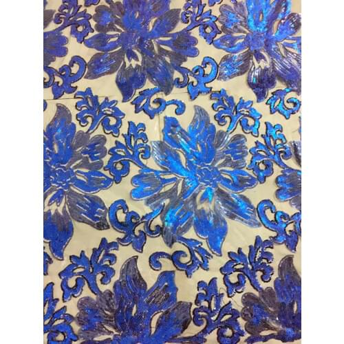 125-130cm organza base big flora motif sequined fabric, 2 colors available, XERY-JHC161227E