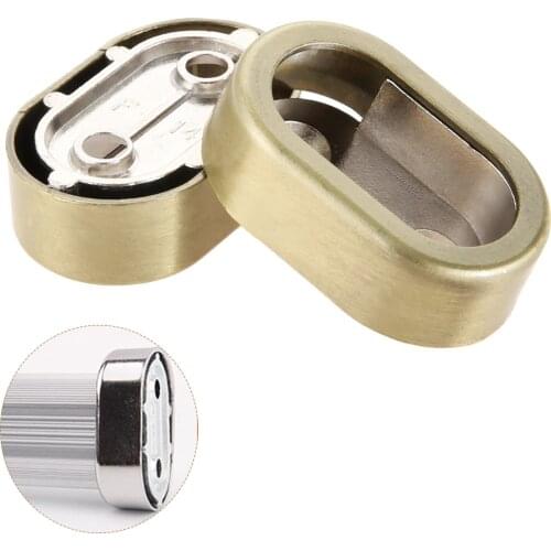 2 PCS Rod Support 15-16mm Dia Oval Rod Socket Closet Pole Sockets Flange Set with Screws Rod End Support Bracket Bronze