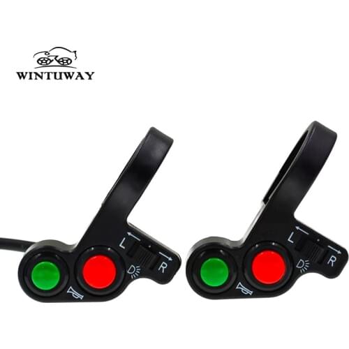 3 in 1 7/8 inches Motorcycle Switch Electric Bike Scooter ATV Quad Light Turn Signal Horn ON/OFF Button for 22mm Dia Handlebars