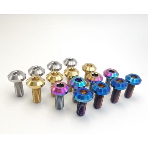 4pcs/lot M8x20mm Ti GR5 Titanium Motorcycle Brake Disc Mount Screw Bolts