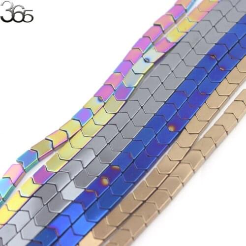 Free shipping 7MM Newest Style Noir Black Blue Rainbow AB Arrow Hematite Loose Jewelry Making Spacer Beads 15