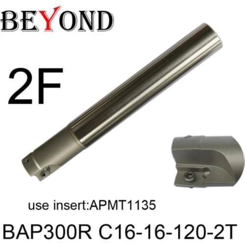 BEYOND BAP300R C16-16-120-2T Face Mill Milling Cutter 2 flute BAP300 BAP Milling Cutting Insert Carbide Inserts End Mill