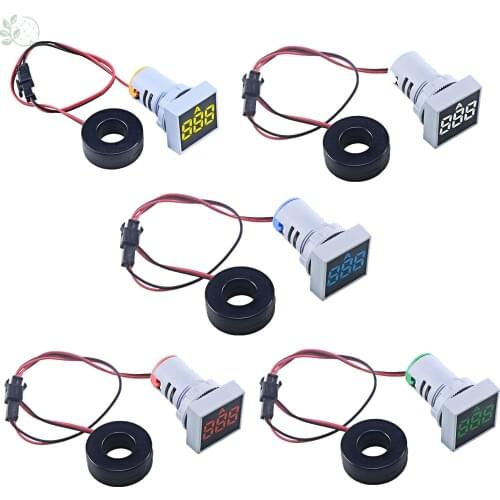 22MM AC20-500V 0-100A Digital LED Voltmeter Voltage Meter Indicator Pilot Light Ammeter Ampermeter Current Tester Gauge Auto Car