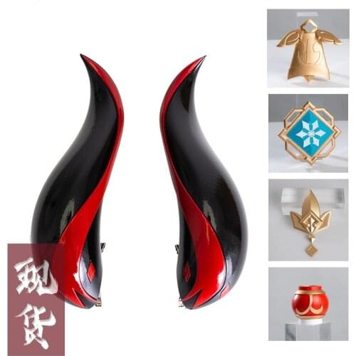 Genshin Impact Ganyu Cosplay Horns Hair Clip Hair Pin Carnival Halloween Ganyu Cosplay Costume Accessories Props