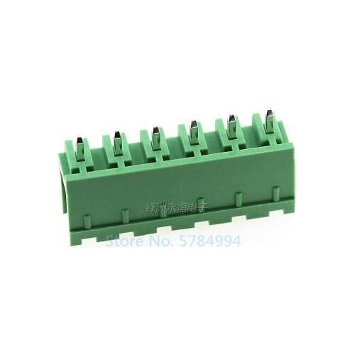 Free shipping 100PCS 2EDG5.08MM terminal block 2EDGV-5.08-6P male and female plug-in connector / straight pin type 6PIN