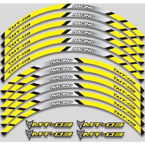 Wheel personality stripe reflective KSHARPSKIN motorcycle sticker waterproof sunscreen decal for Yamaha MT-03 MT03 mt03 mt 03