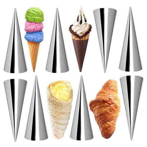 Conical Tube Cone Roll Moulds Spiral Croissants Molds Cream Horn Mould Pastry Mold Cookie Dessert Kitchen DIY Baking Tool
