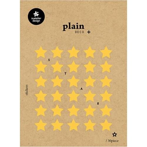 Korea Suatelier Scrapbooking Label Paper Book Sticker Yellow Stars Stationery DIY Craft Decoration Household Supplies