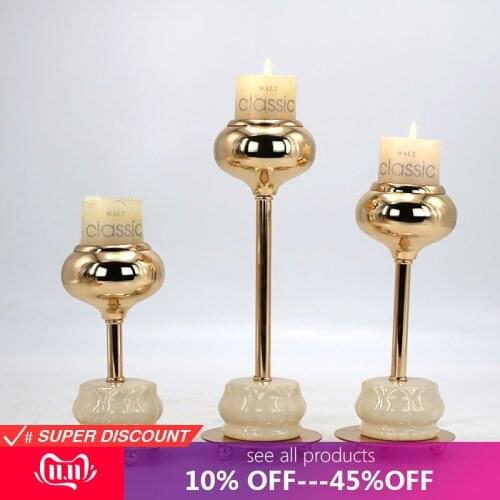 Nordic Creative Candle Holders metal Candle Holder Pillar Candlestick Stand for Candles Christmas Party Home Decoration