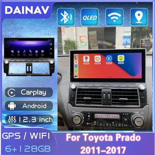 CarPlay For Toyota Prado 2011-2017 Android 10 Car Radio stereo receiver DVD player IPS touch screen GPS navigation multimedia pl