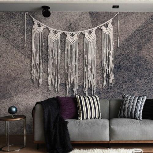 85*135cm wall Hanging Tapestry Nordic Style Macrame tassels HandmadeTapestry Retro Wall Home Decoration Craft Wedding Home Decor