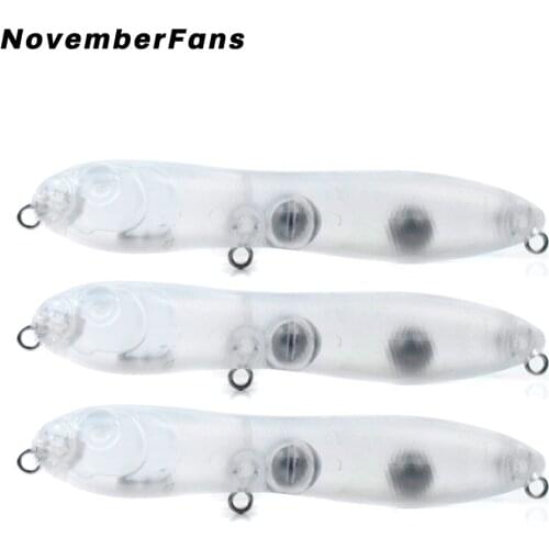 NovemberFans 10pcs/lot Topwater Baits 10cm 14.4g Floating Lures Unpainted Pencil Wobbler Hard Bait Blank Fishing Tackle