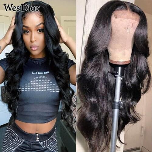 Body Wave Lace Front Wig Natural Hairline Body Wave Human Hair Wigs Brazilian Preplucked 4x4 Lace Wig Human Hair Remy Density180