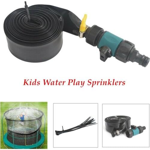 12m Trampoline Sprinkler Hose 39.4FT Trampoline Water Park Sprinkler Household Garden Sprinkler Hose Outdoor Water Party