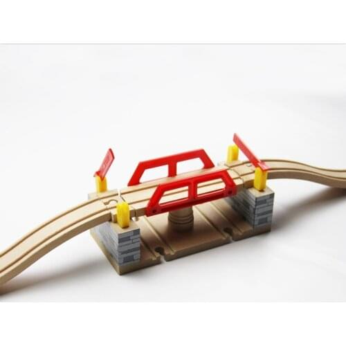Revolving Bridge Wood Spin Track Track Railway Accessories Compatible All Kinds Wood Track Variety Component DIY Toys