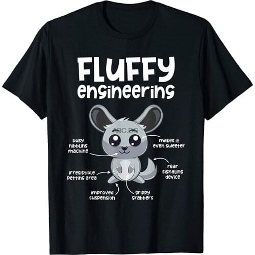 Funny Anatomy Of A Cute Chinchilla Fluffy Engineering T-Shirt