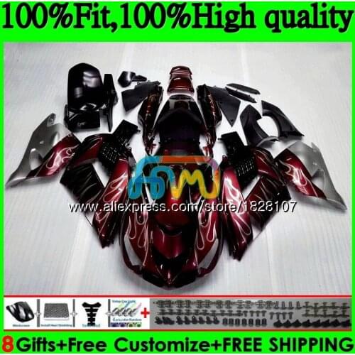 Injection For KAWASAKI ZX 14R ZZR1400 ZX-14R wine red 21BS.4 ZX14R 06 07 08 09 10 11 2006 2007 2008 2009 2010 2011 Fairing Top