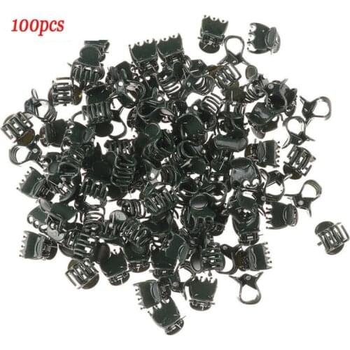 100Pcs Plant Fix Clips Orchid Stem Vine Support Flowers Tied Branch Clamping Plastic Plant Support Clips Clamps Greenhouse Clip